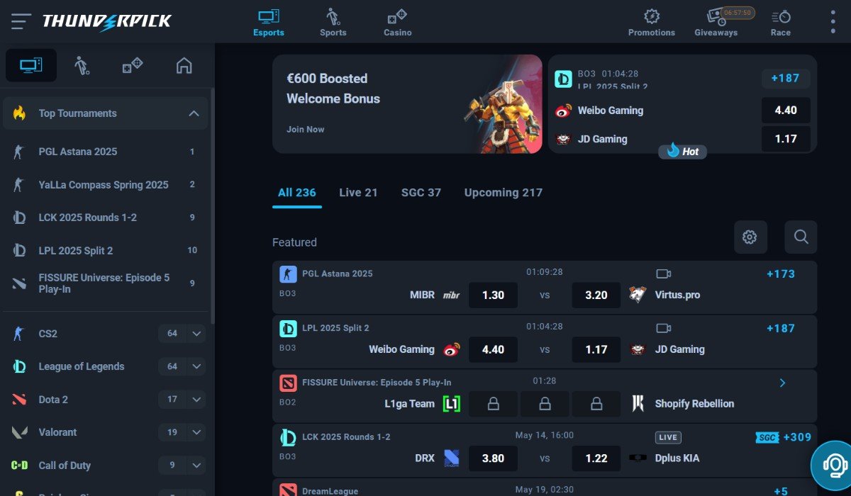 Thunderpick Welcome Bonus