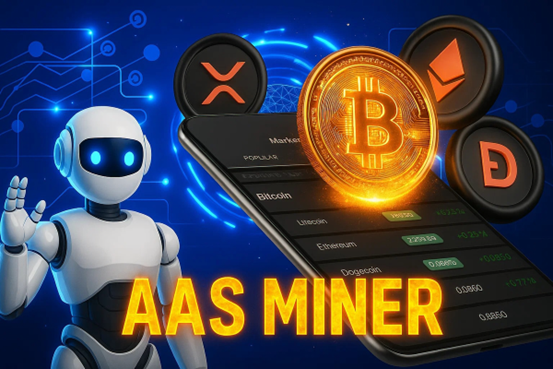 AAS MINER Launches AI-Powered Bitcoin Cloud Mining — Activate with BTC, ETH, DOGE, or XRP for Higher Returns