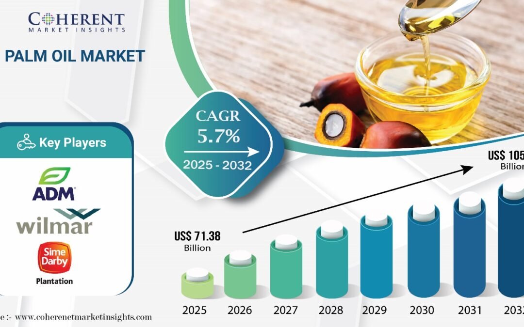 Palm Oil Market Growth Outlook: CAGR of 5.7% and Value Reaching USD 105.22 Billion by 2032