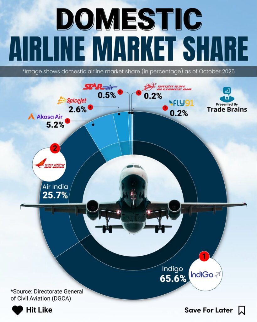 indigo market share What’s the Market Share of IndiGo in Domestic Airlines? Find Out Here