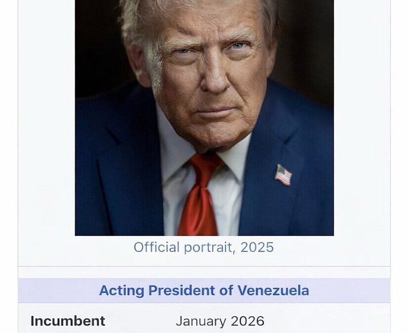 Trump Shares Edited Picture Showing Him As Venezuela’s ‘Acting President’