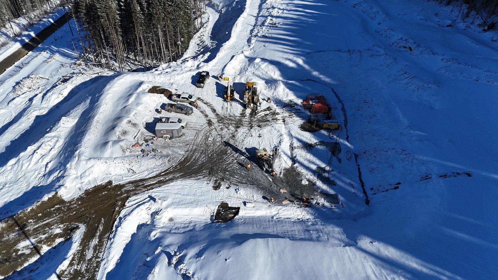 Figure 4: Lowhee Zone ventilation raise foundation drilling