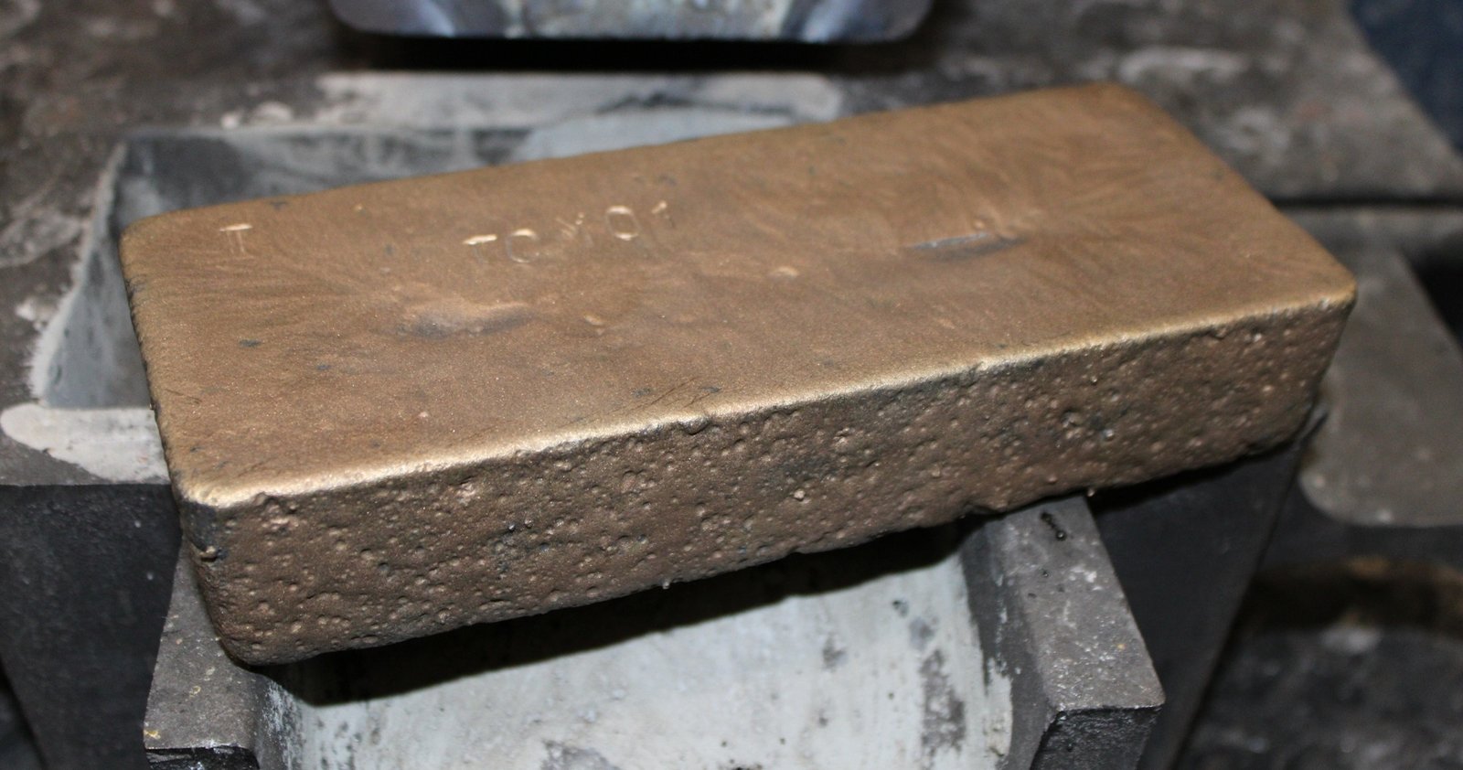 Figure 6: Gold bar (~276 troy ounces) poured from small-scale activities at the Tintic Project (March 2026)