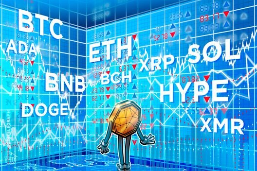 Price predictions 4/22: BTC, ETH, XRP, BNB, SOL, DOGE, HYPE, ADA, BCH, XMR
